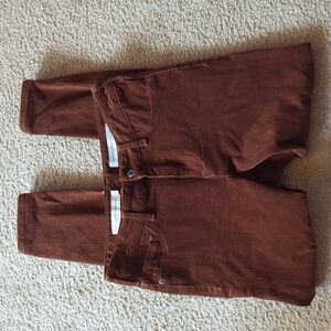 Pilcro & The Letterpress Anthropologie Brown Corduroy Skinny Jeans Size 26